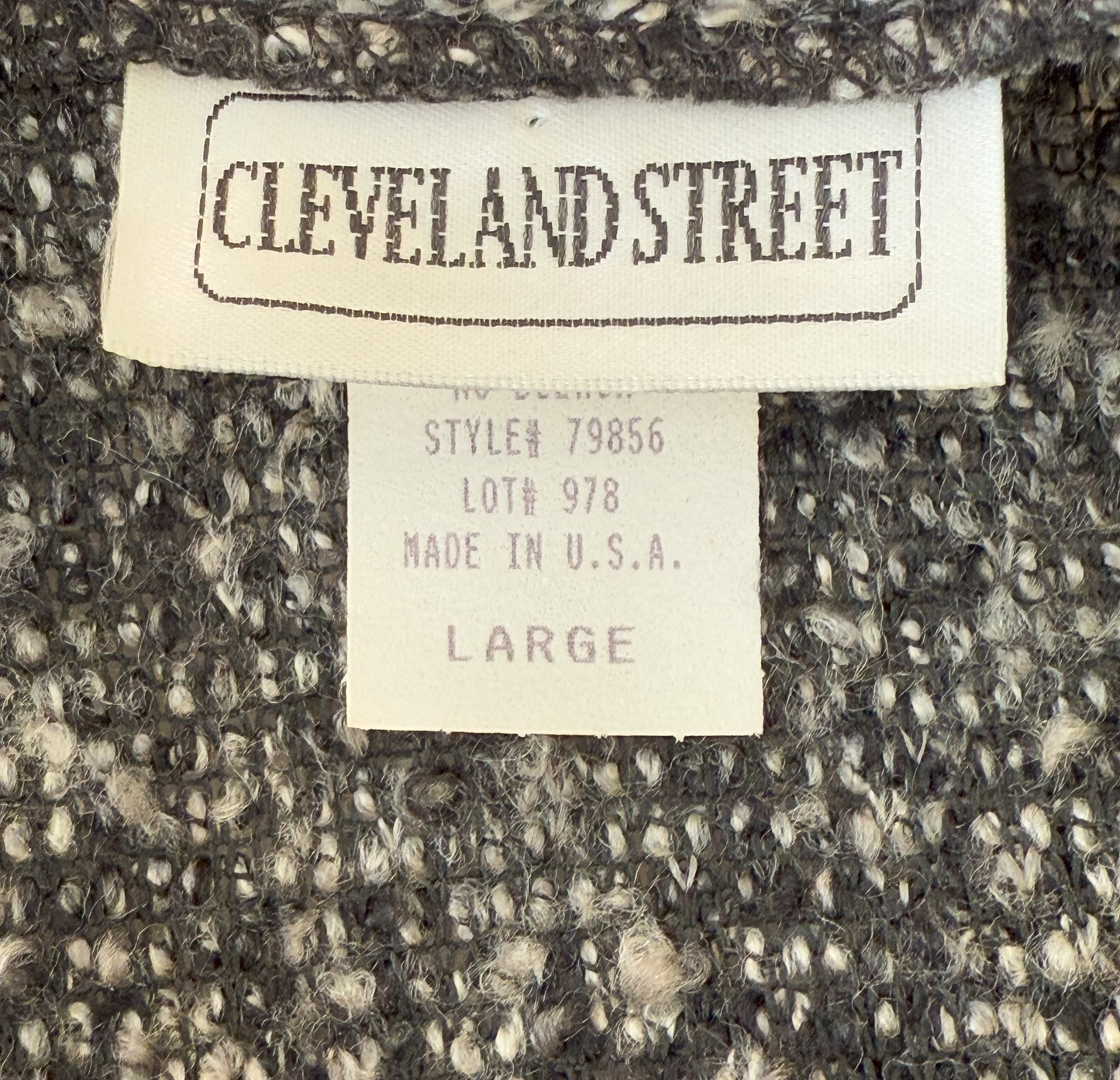 Vintage 1990s Grey Duster Sweater by Cleveland Street - Medium
