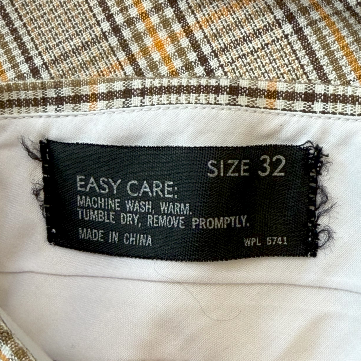 Vintage 1970's 1980s Brown, Green and Orange Plaid Shorts - Small