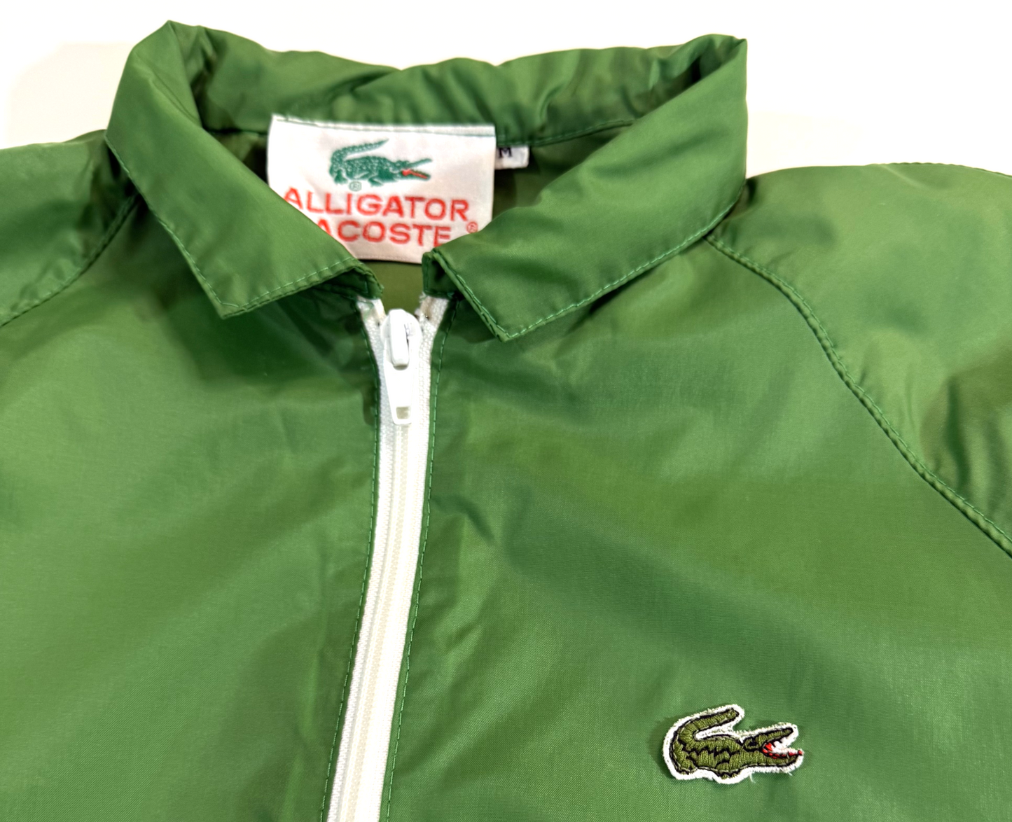 Vintage ~1980s Green Lacoste Zip Up Jacket - Medium