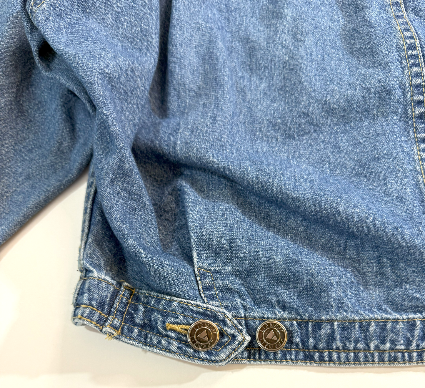 Vintage 1990s Lizwear Cropped Denim Jean Jacket - Small