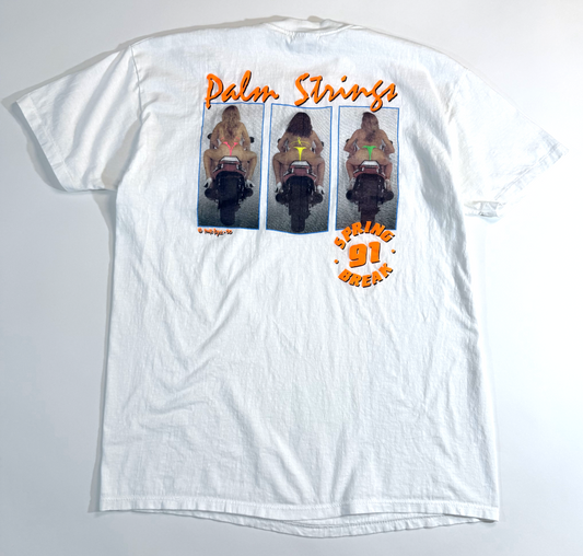 Vintage 1990s White Palm Strings Rude Boyz Novelty Tee - XL