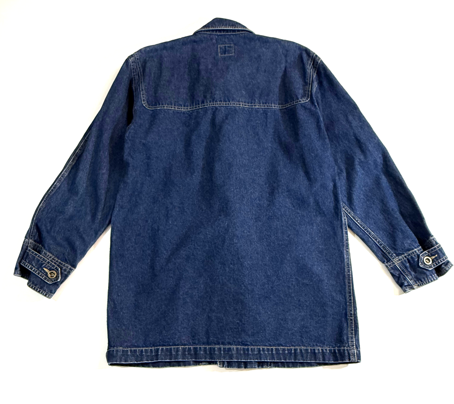 Vintage ~1990s Lizwear Toggle Button Oversized Denim Jacket - Small