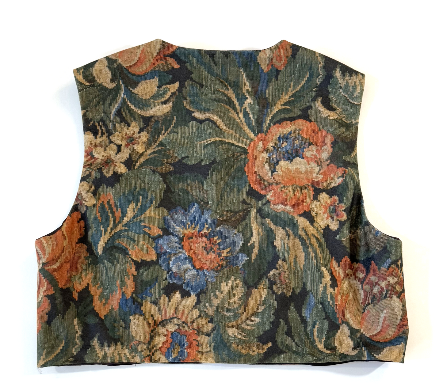 Vintage 1990s Floral Cropped Vest by Taurus II - Medium