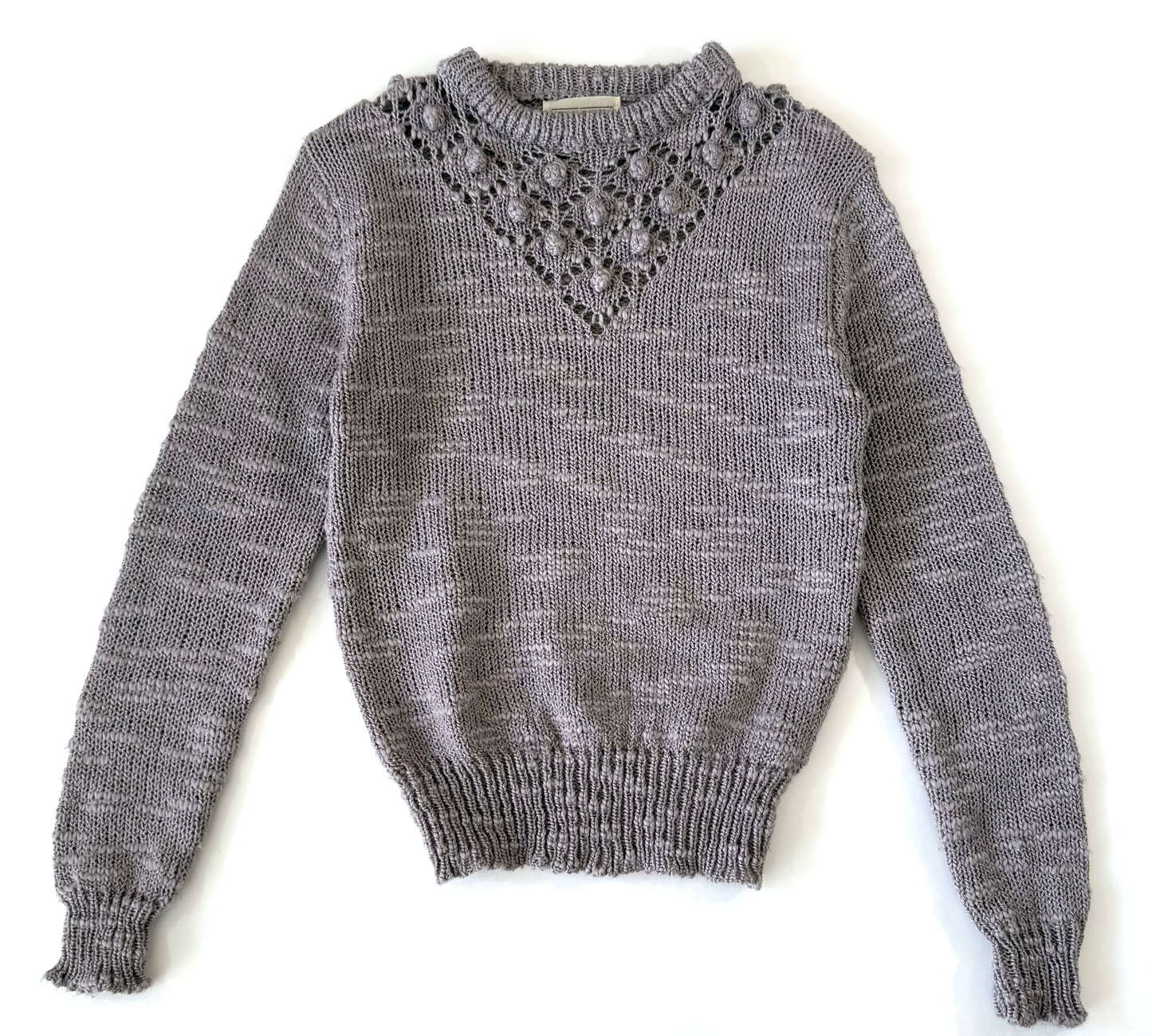 Vintage ~1970s Spiegel Lavender Grey Sweater - Medium