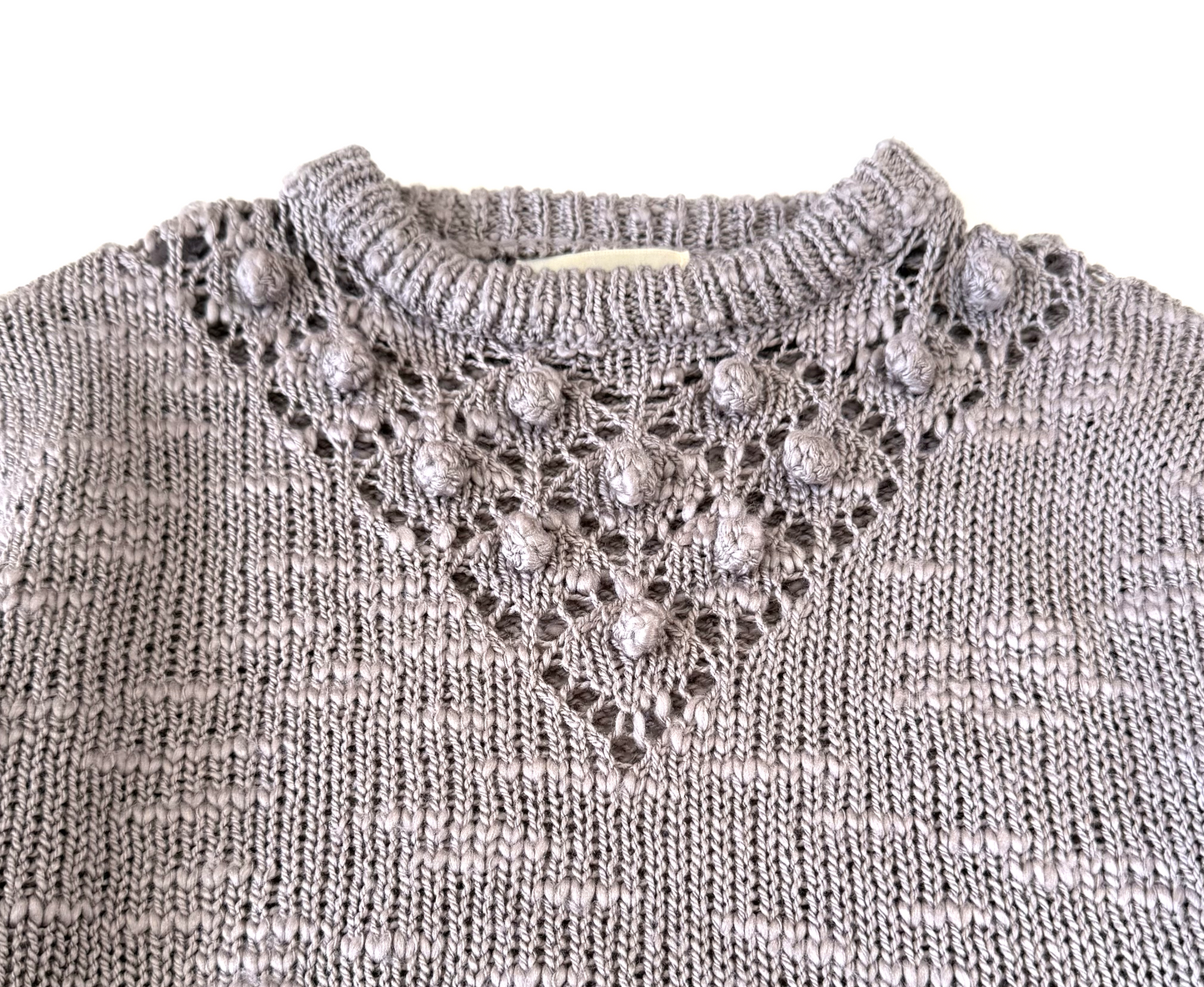 Vintage ~1970s Spiegel Lavender Grey Sweater - Medium