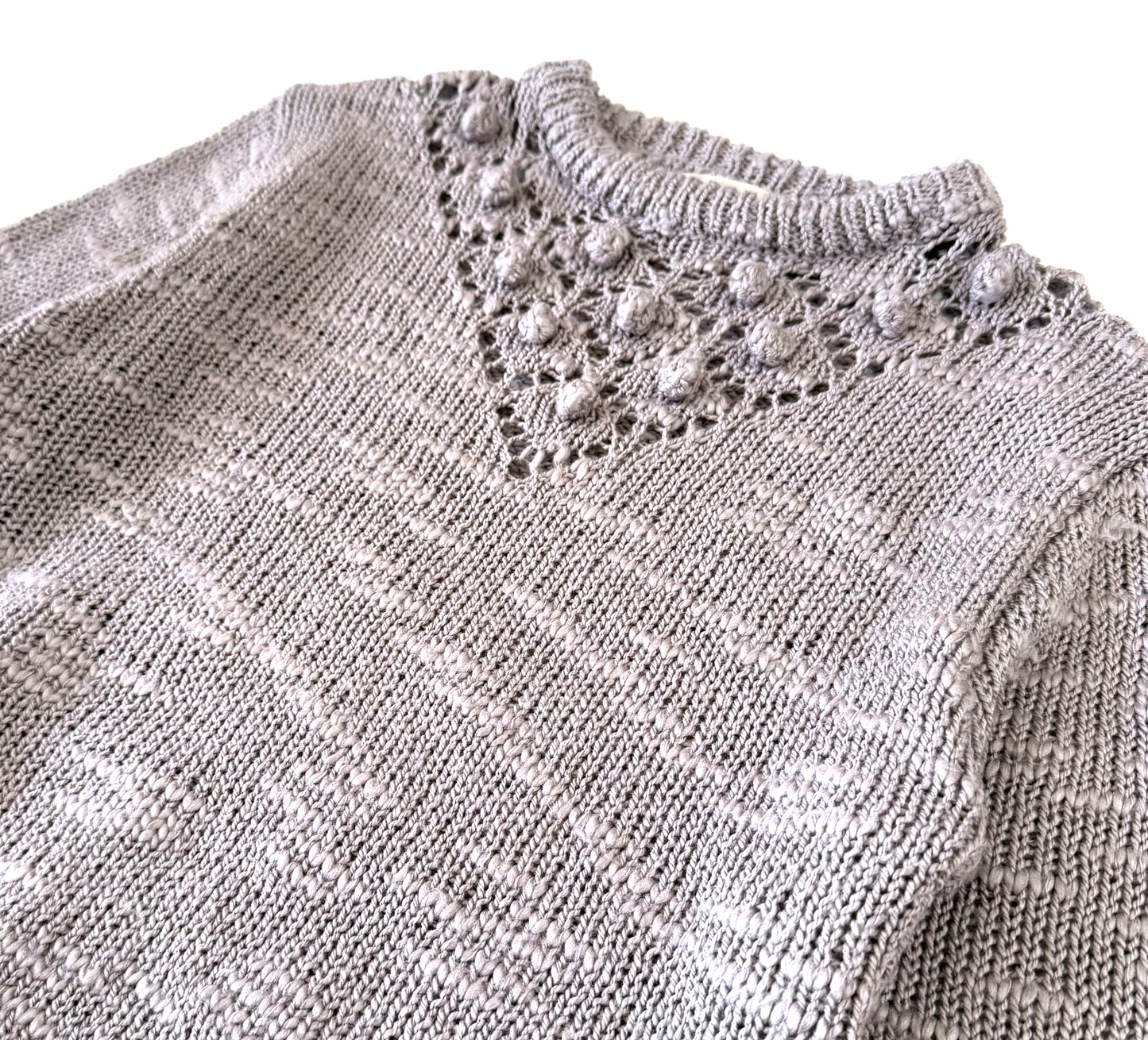 Vintage ~1970s Spiegel Lavender Grey Sweater - Medium