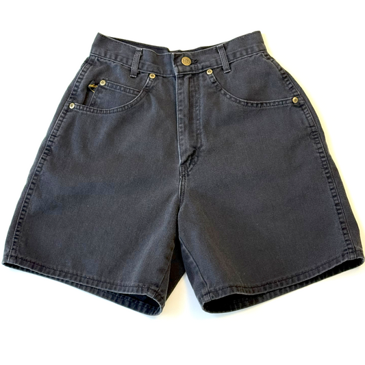 Vintage 1990's Black Denim High Waisted Shorts by Chic - XS